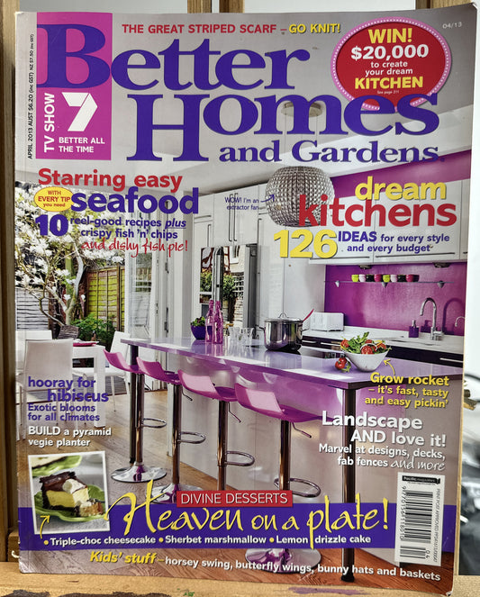 Better Homes and Gardens April 2013 Magazine In Good Condition