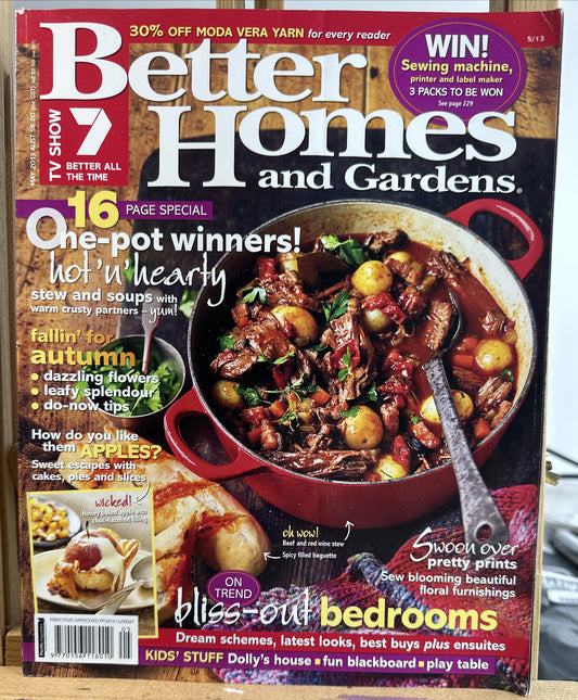Better Homes and Gardens May 2013 Magazine In Good Condition