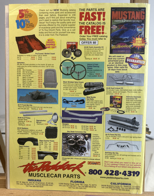 Mustang Illustrated Magazine May 2001 In Ok Condition