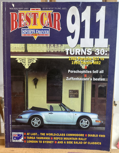 The Best Car And Australians Sport Driver Magazine Aug/Sept 1993 In Ok Condition
