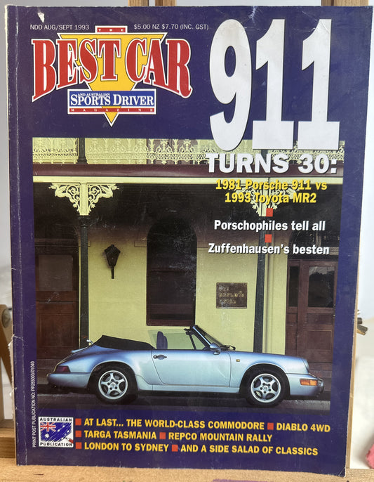 The Best Car And Australians Sport Driver Magazine Aug/Sept 1993 In Ok Condition