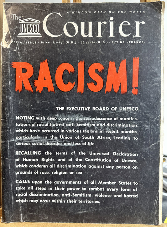 The Unesco Courier Racism! Magazine October 1960 No.10 In Ok Condition