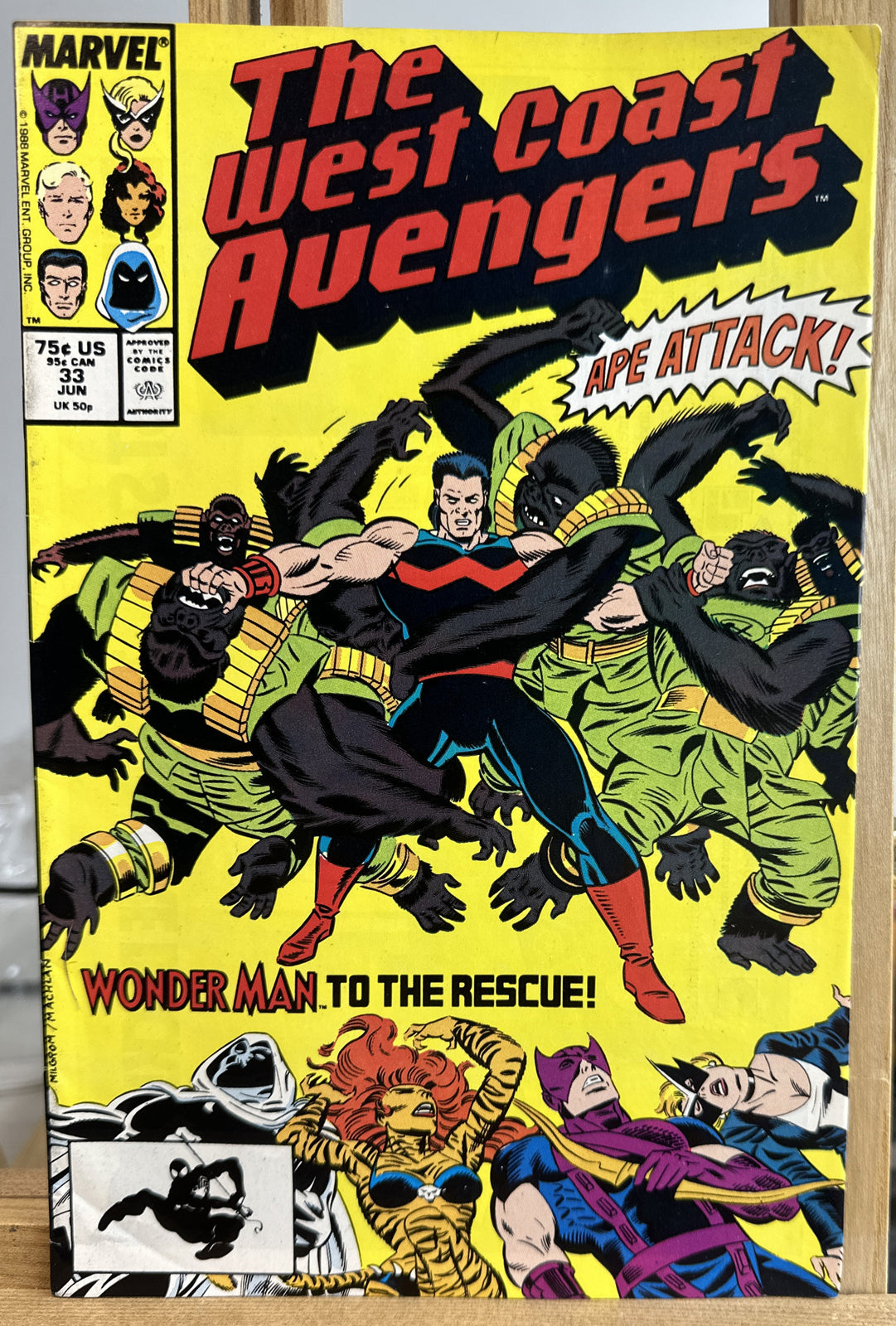 West Coast Avengers, The #33 Marvel Comics June Jun 1988 In Good Condition
