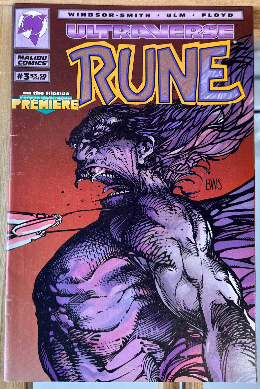 Rune #3 Comic 1994 - Malibu Comics by Barry Windsor Smith - Ultraverse