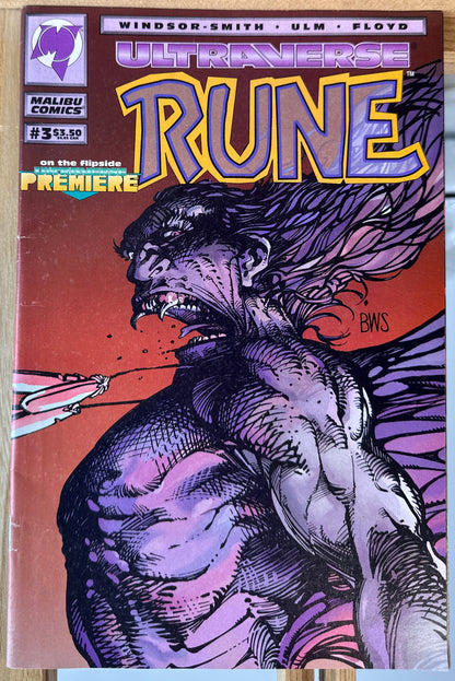 Rune #3 Comic 1994 - Malibu Comics by Barry Windsor Smith - Ultraverse