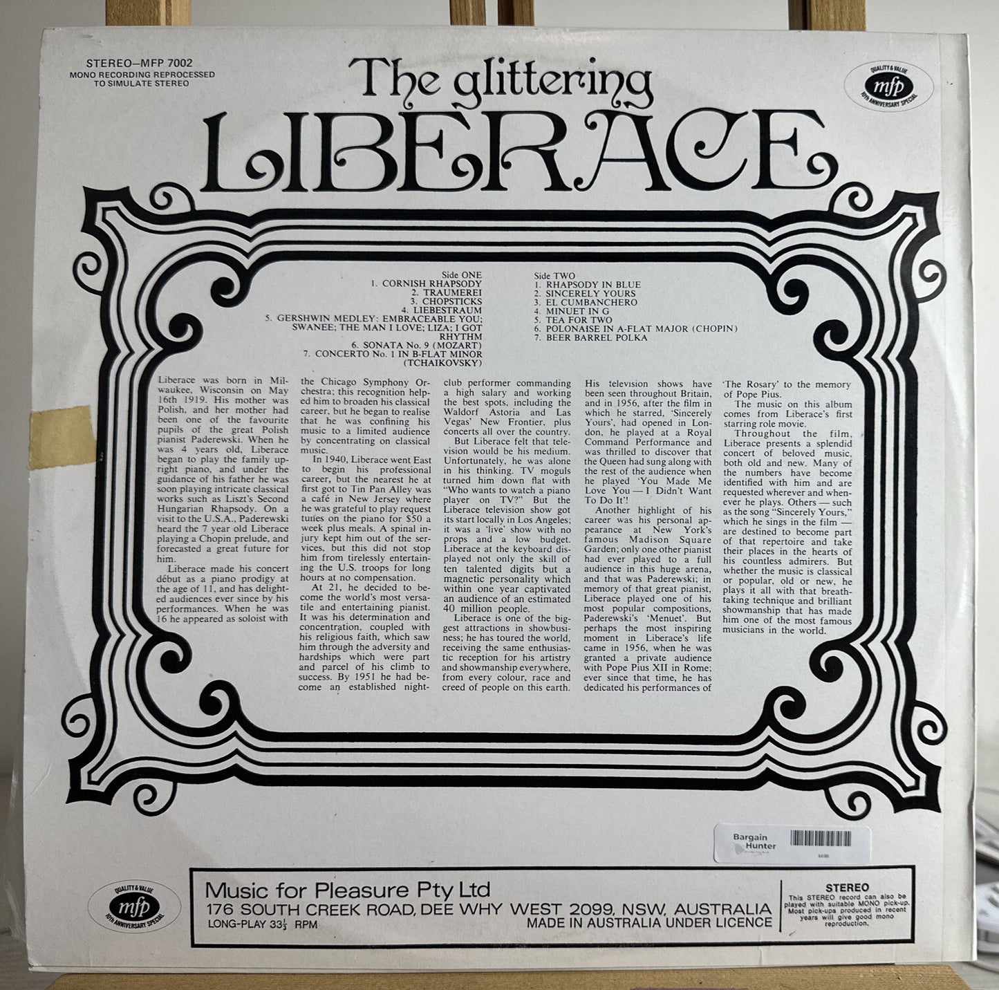 Liberace, The Glittering Liberace, 1969, LP Record In Very Good Condition 4488