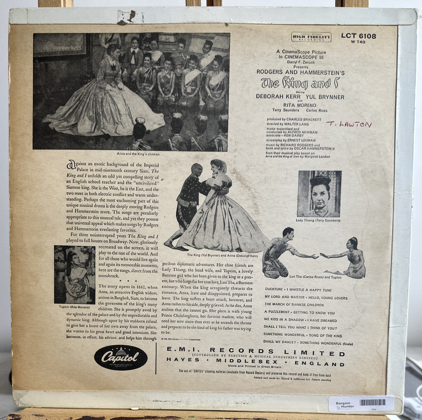 Rodgers And Hammersteins 'The King And I' Motion Picture Record 45 RPM 1960 5650