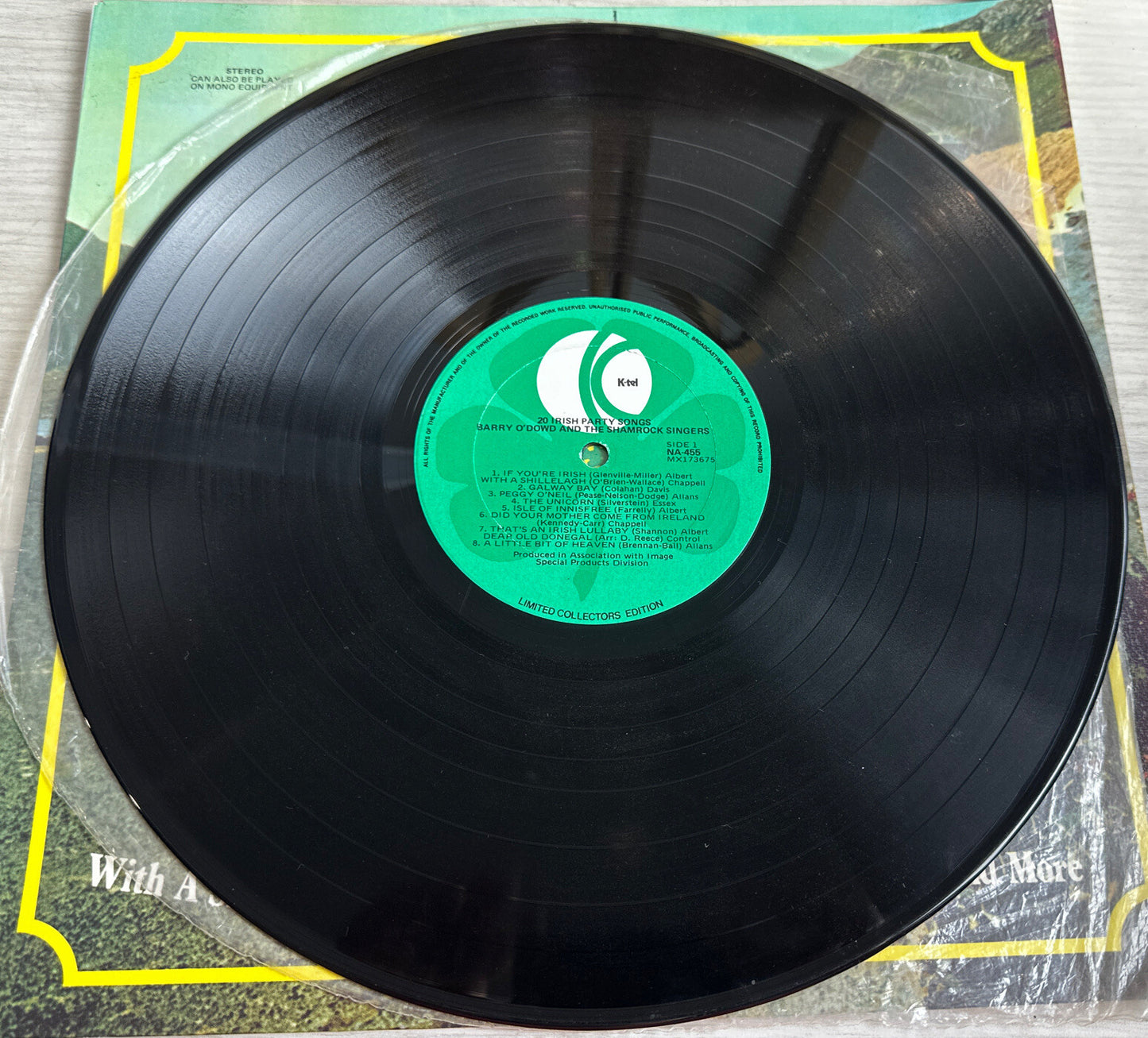 20 Irish Party Songs, Barry O’Dowd & the Shamrock Singers, Vinyl Record 5660