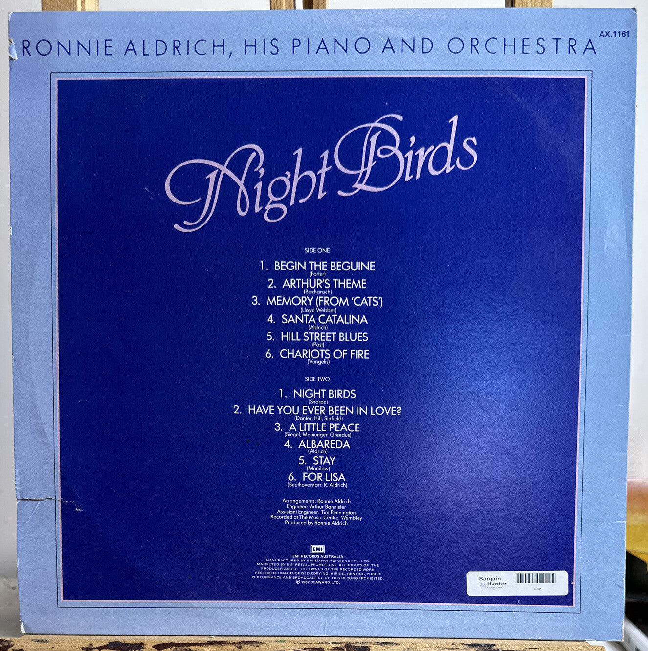 RONNIE ALDRICH, HIS PIANO AND ORCHESTRA Night Birds - Vinyl Record - In VGC 4532