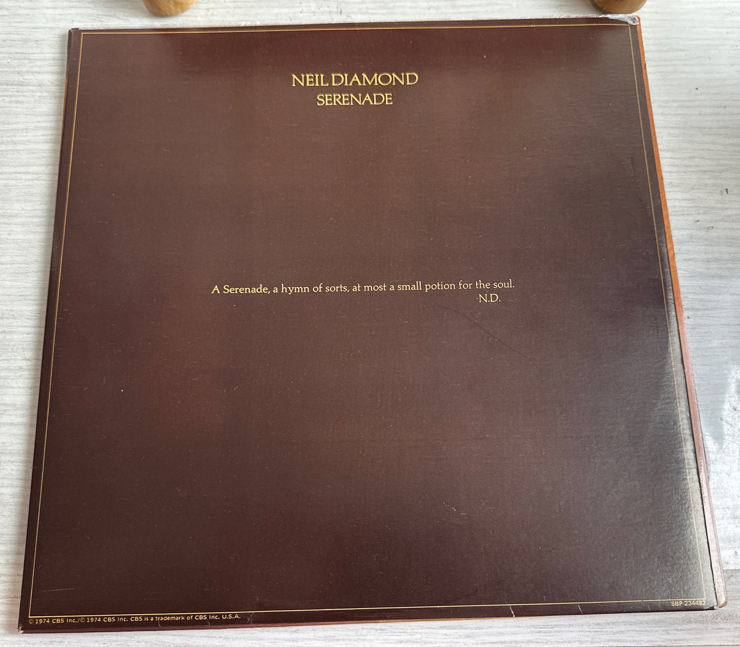 NEIL DIAMOND SERENDE UK VINYL LP ON CBS RECORDS 1970S In Good Condition 4535