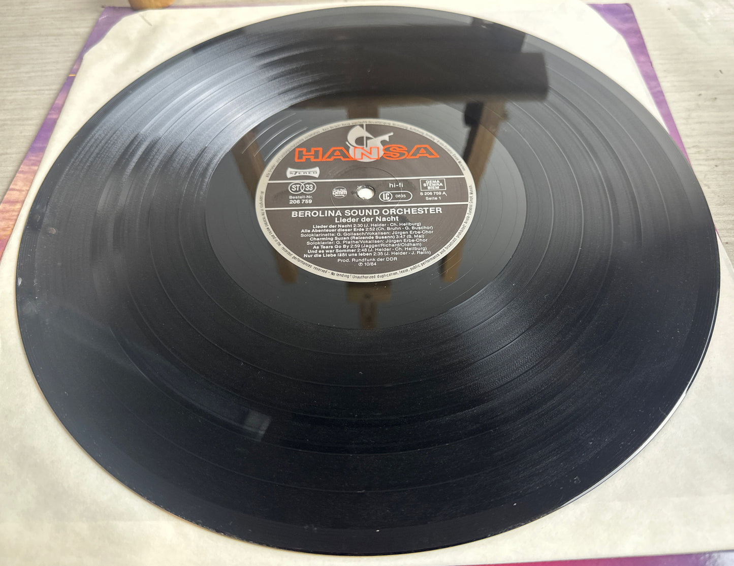 Berolina Sound Orchestra - Lieder Der Nach - Vinyl Record - In VGC 4493