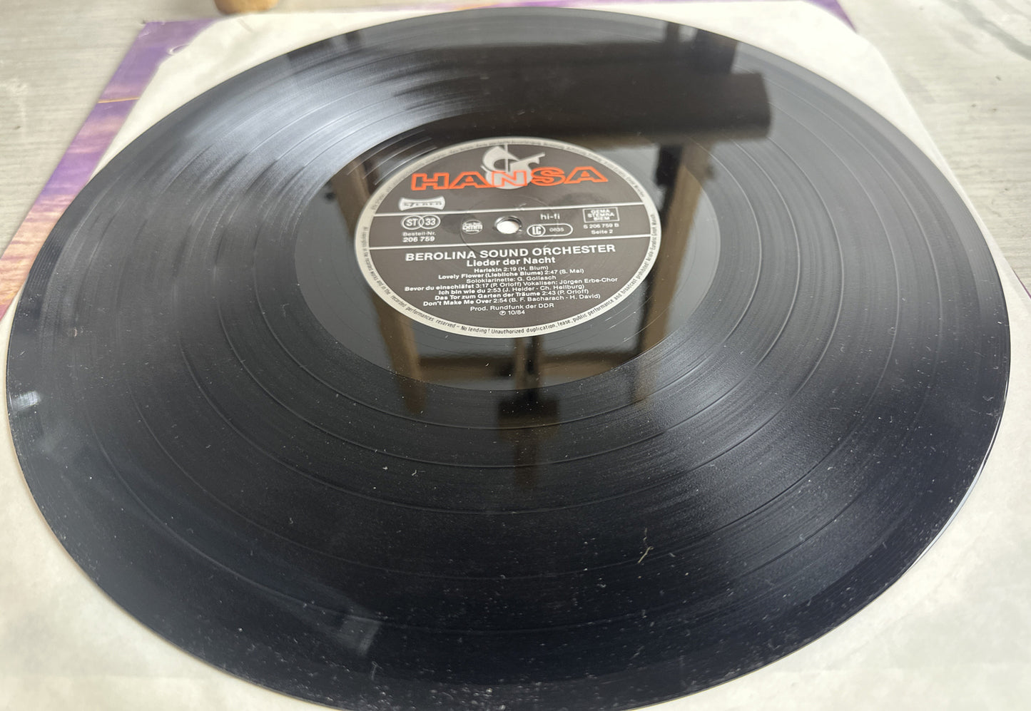 Berolina Sound Orchestra - Lieder Der Nach - Vinyl Record - In VGC 4493