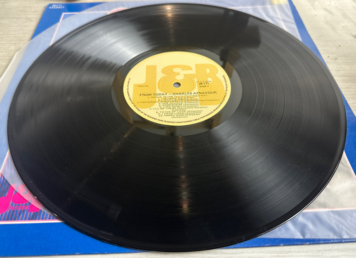 Charles Aznavour – From Today - LP Vinyl Record - In VGC 4529