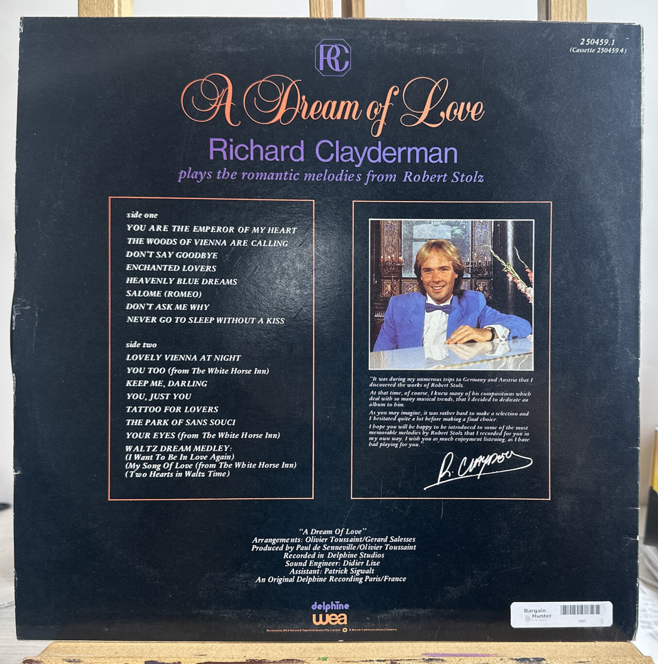 RICHARD CLAYDERMAN A DREAM OF LOVE VINYL LP - Vinyl Record - In VGC 4537