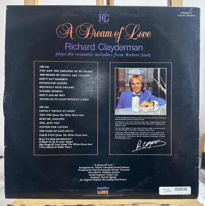 RICHARD CLAYDERMAN A DREAM OF LOVE VINYL LP - Vinyl Record - In VGC 4537