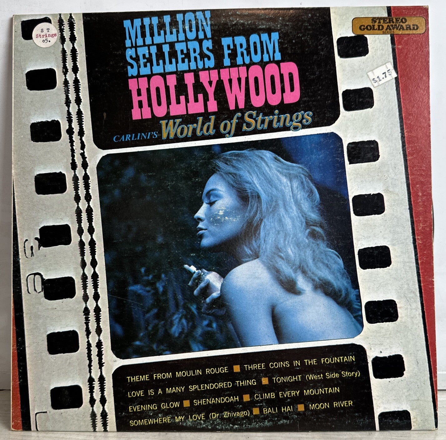 Carlini's World Of Strings ‎– Million Sellers From Hollywood - Record Vinyl LP