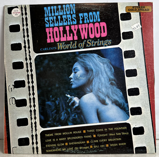 Carlini's World Of Strings ‎– Million Sellers From Hollywood - Record Vinyl LP