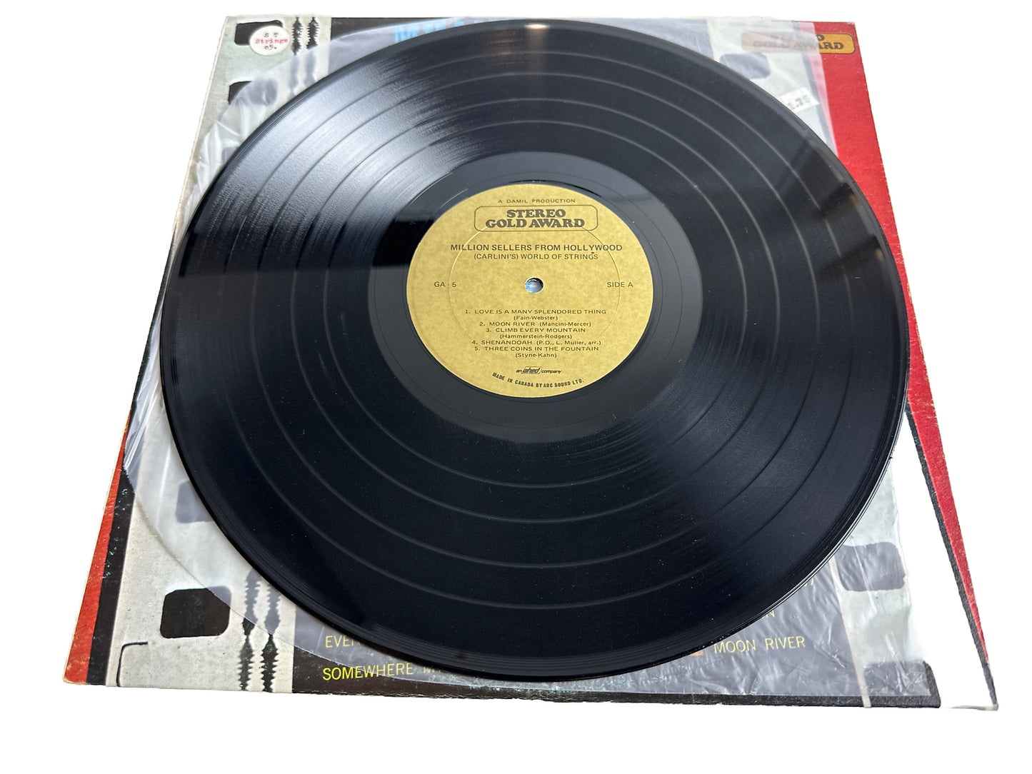 Carlini's World Of Strings ‎– Million Sellers From Hollywood - Record Vinyl LP