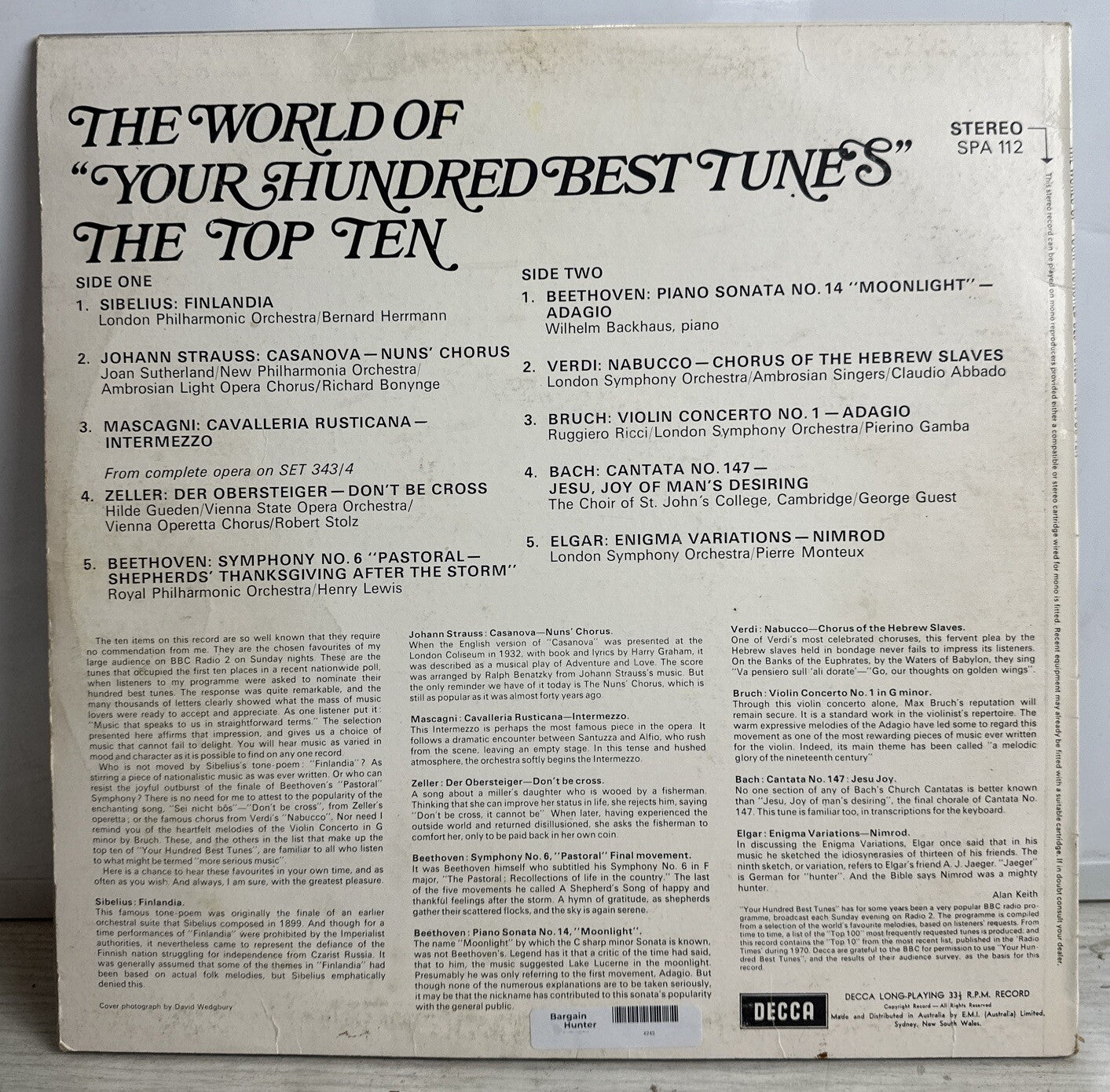 The World of Your Hundred Best Tunes The Top Ten -  12" Record Vinyl 4243