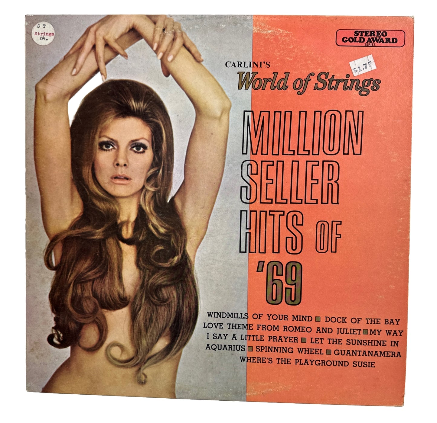 Carlini's World of Strings Million Sellers of The 69's -12" Record Vinyl LP 4248