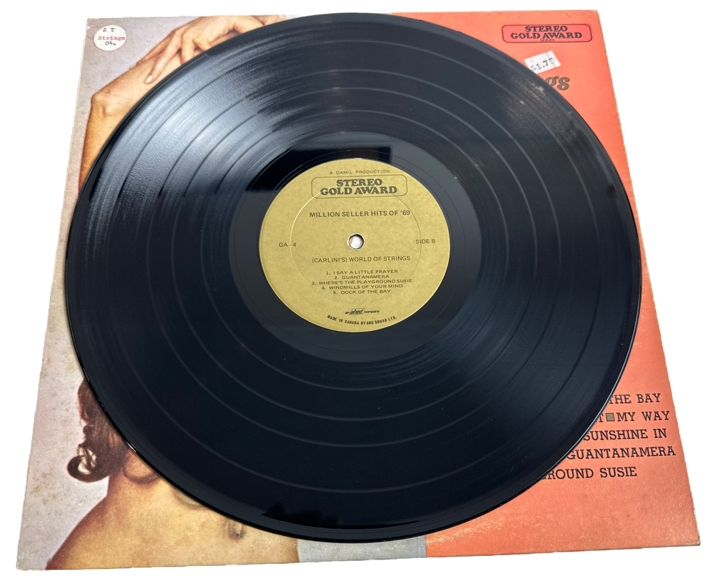 Carlini's World of Strings Million Sellers of The 69's -12" Record Vinyl LP 4248