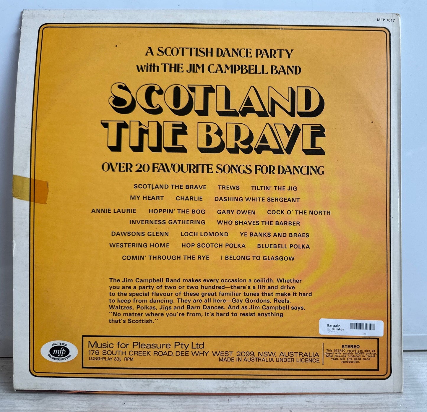 SCOTLAND THE BRAVE - A SCOTTISH DANCE PARTY - Record Vinyl LP 4412