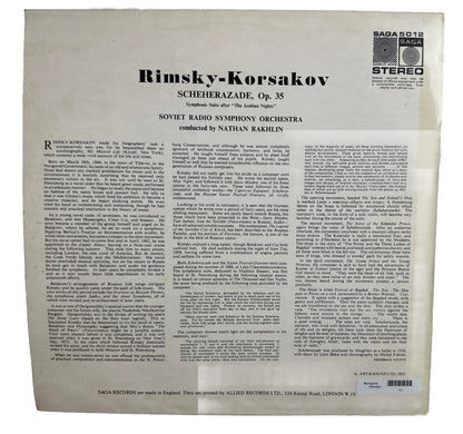 Rimsky Korsakov - The Soviet Radio Symphony Nathan Rakhlin Scheherazade Record