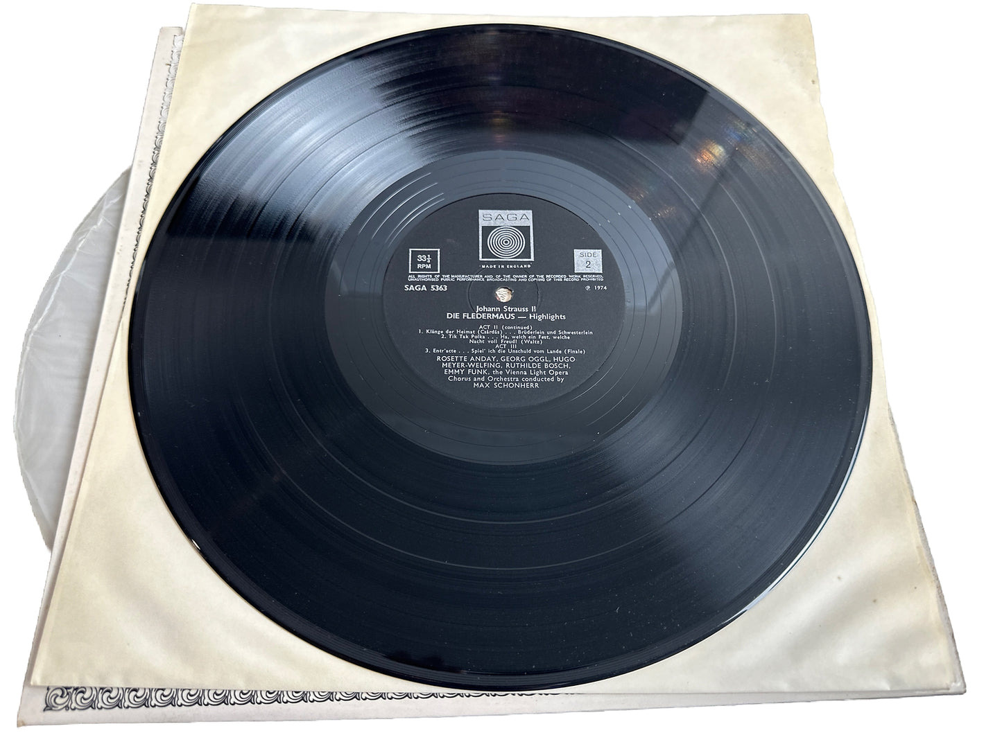 JOHANN STRAUSS - Die Fledermaus - 12" Vinyl Record 3861