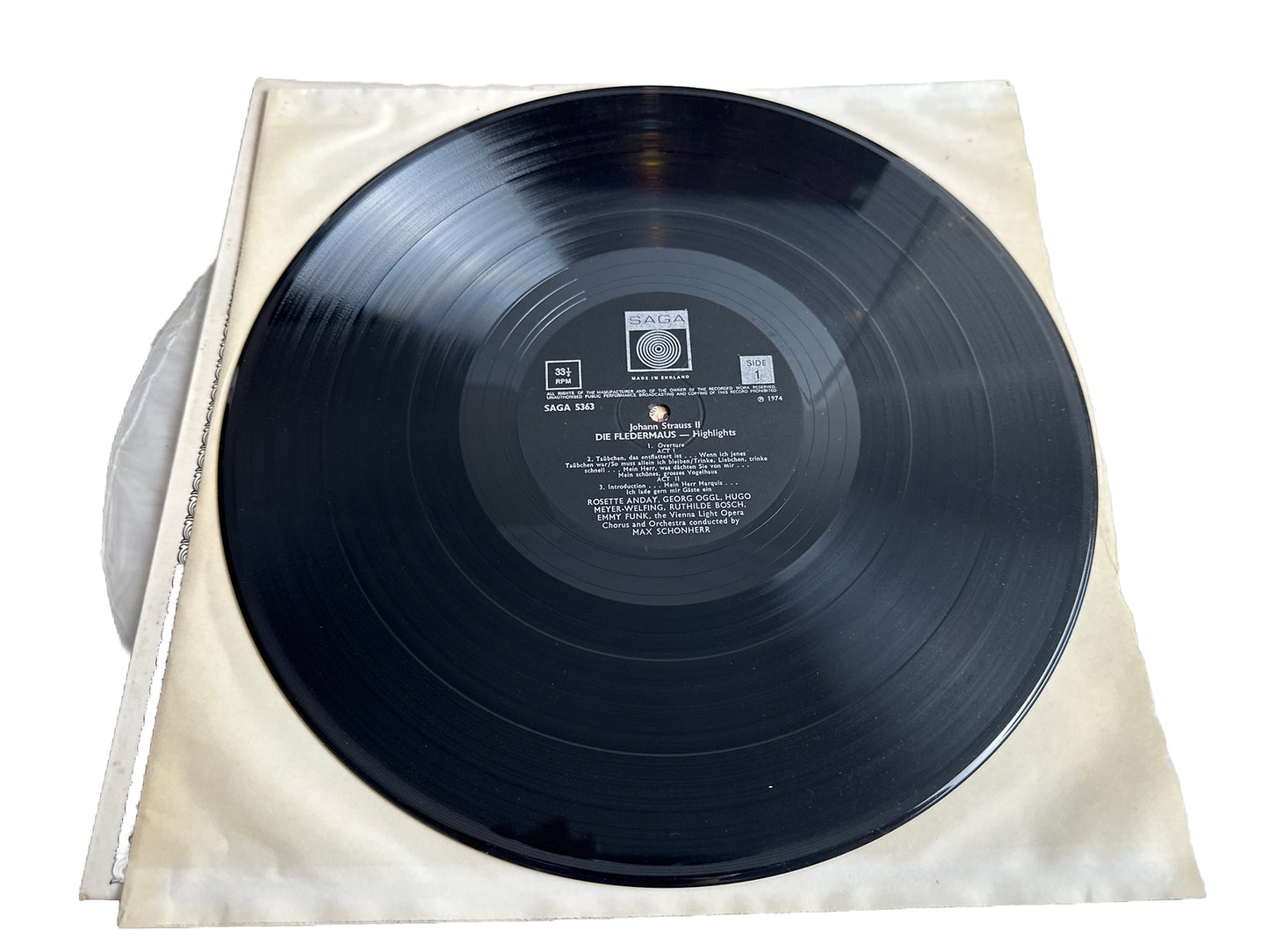 JOHANN STRAUSS - Die Fledermaus - 12" Vinyl Record 3861