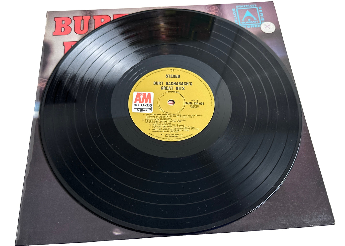 BURT BACHARACH - PLAYS HIS HITS - 12" Vinyl Record 3867