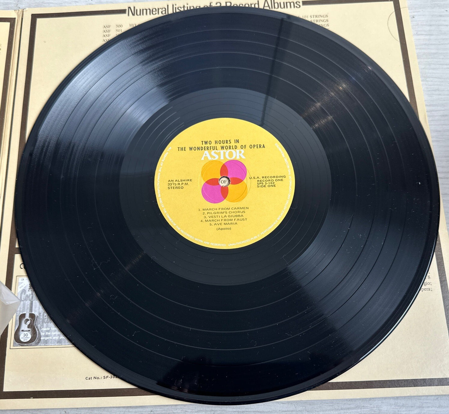 Two Hours In The Wonderful World Of Opera 3 - 12" Vinyl Record 4026