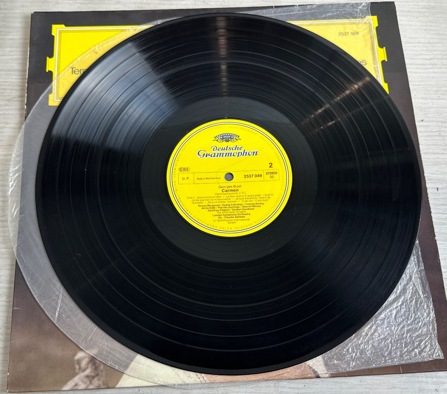 BIZET: CARMEN, CLAUDIO ABBADO, TERESA BERGANZA, PLACIDO DOMINGO - 12" Record