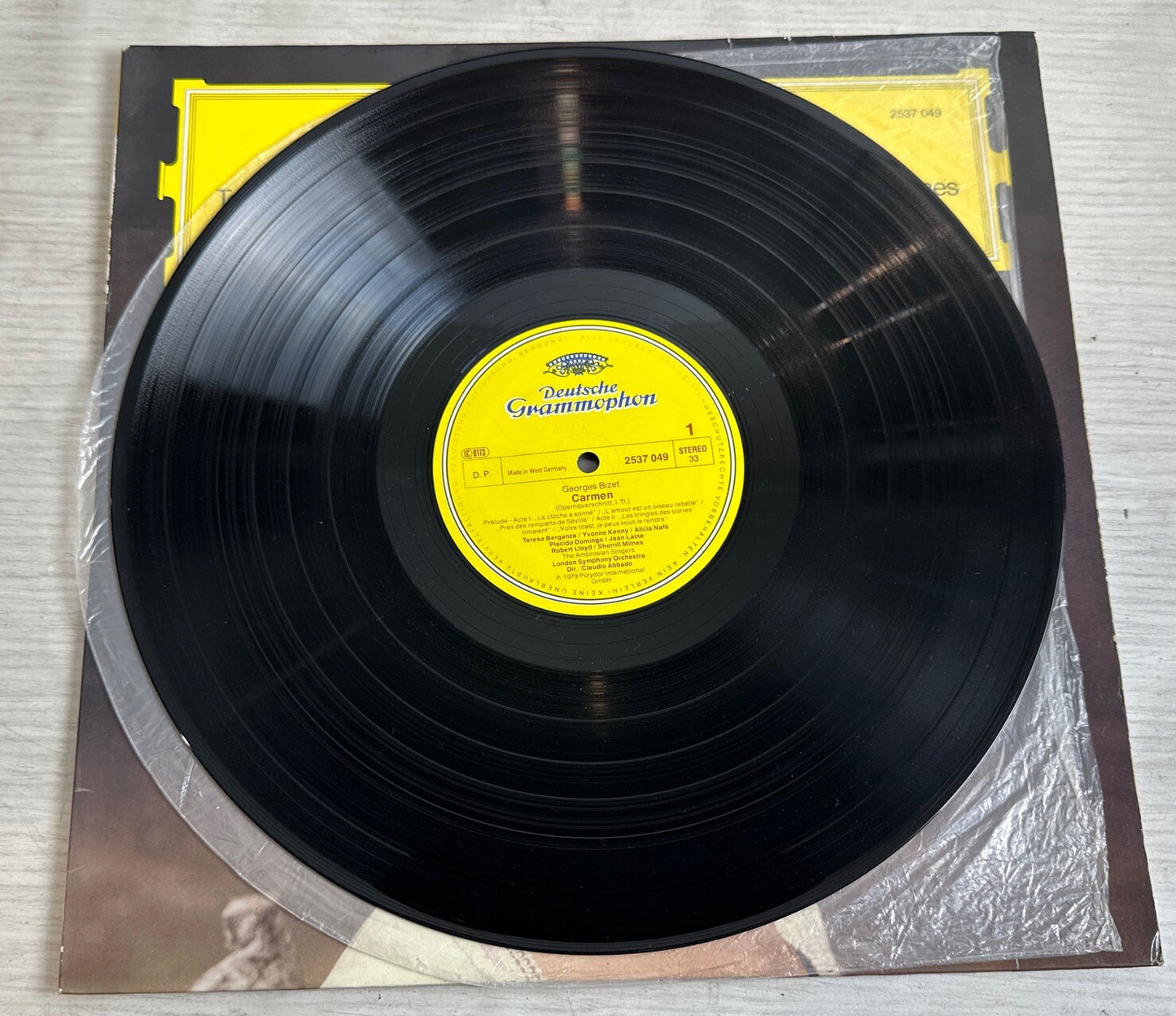 BIZET: CARMEN, CLAUDIO ABBADO, TERESA BERGANZA, PLACIDO DOMINGO - 12" Record