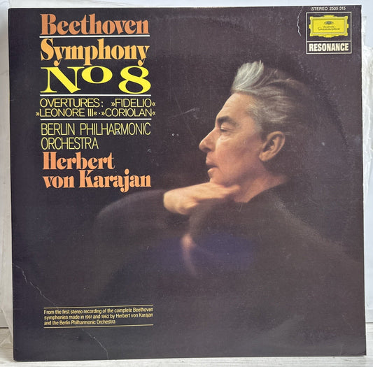 HERBERT VON KARAJAN - Beethoven Symphony No. 8- 12" Vinyl Record 4013