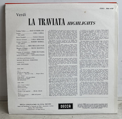 Joan Sutherland Verdi - La Traviata Decca  - 12" Vinyl Record 4010