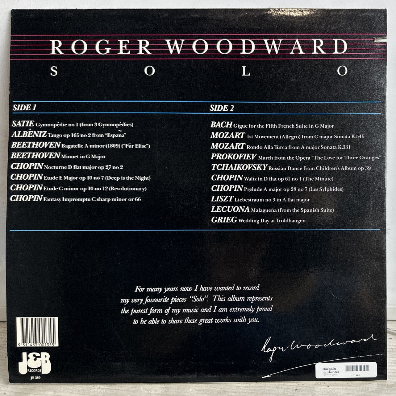 ROGER WOODWARD – SOLO - 12" Record 4411