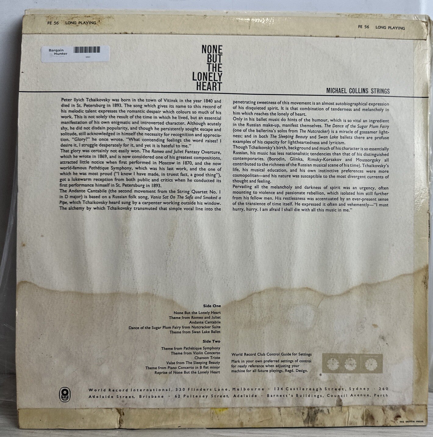 Michael Collins - Strings None But The Lonely Heart - 12" Record 4007