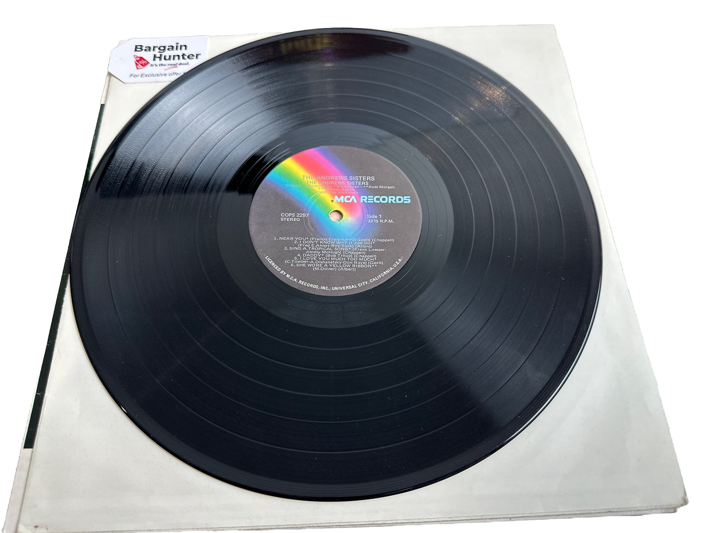 The Andrews Sisters - Cops 2297  - 12" Record 4031