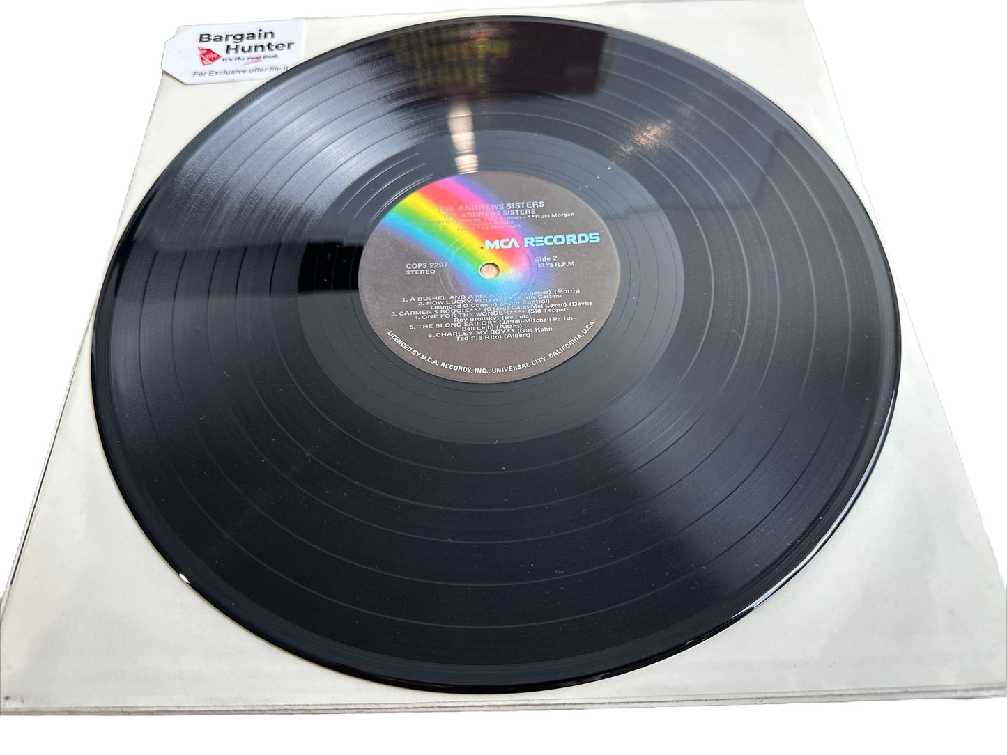 The Andrews Sisters - Cops 2297  - 12" Record 4031