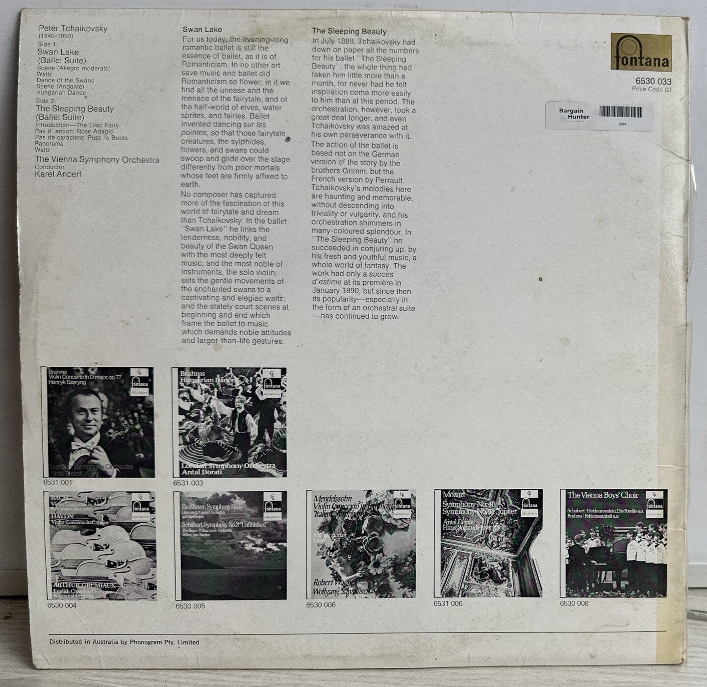 Tchaikovsky – Sleeping Beauty Swan Lake - 12" Record 3594