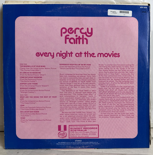 Percy Faith - Every Night At The Movies - 12" Vinyl Record 3627