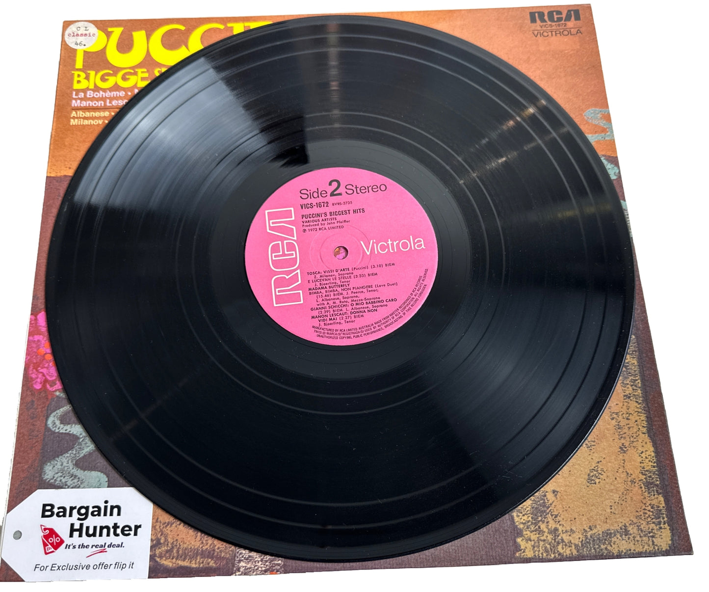 Puccini's Biggest Hits - VICS 1672  - 12" Vinyl Record 3620