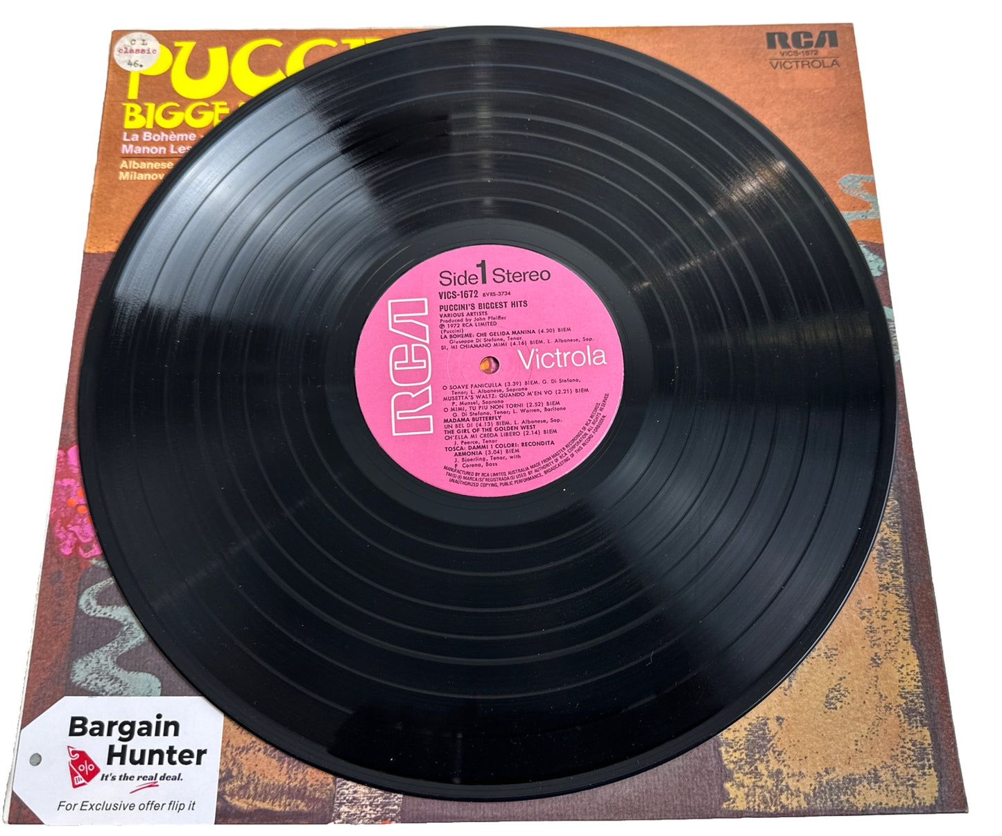 Puccini's Biggest Hits - VICS 1672  - 12" Vinyl Record 3620