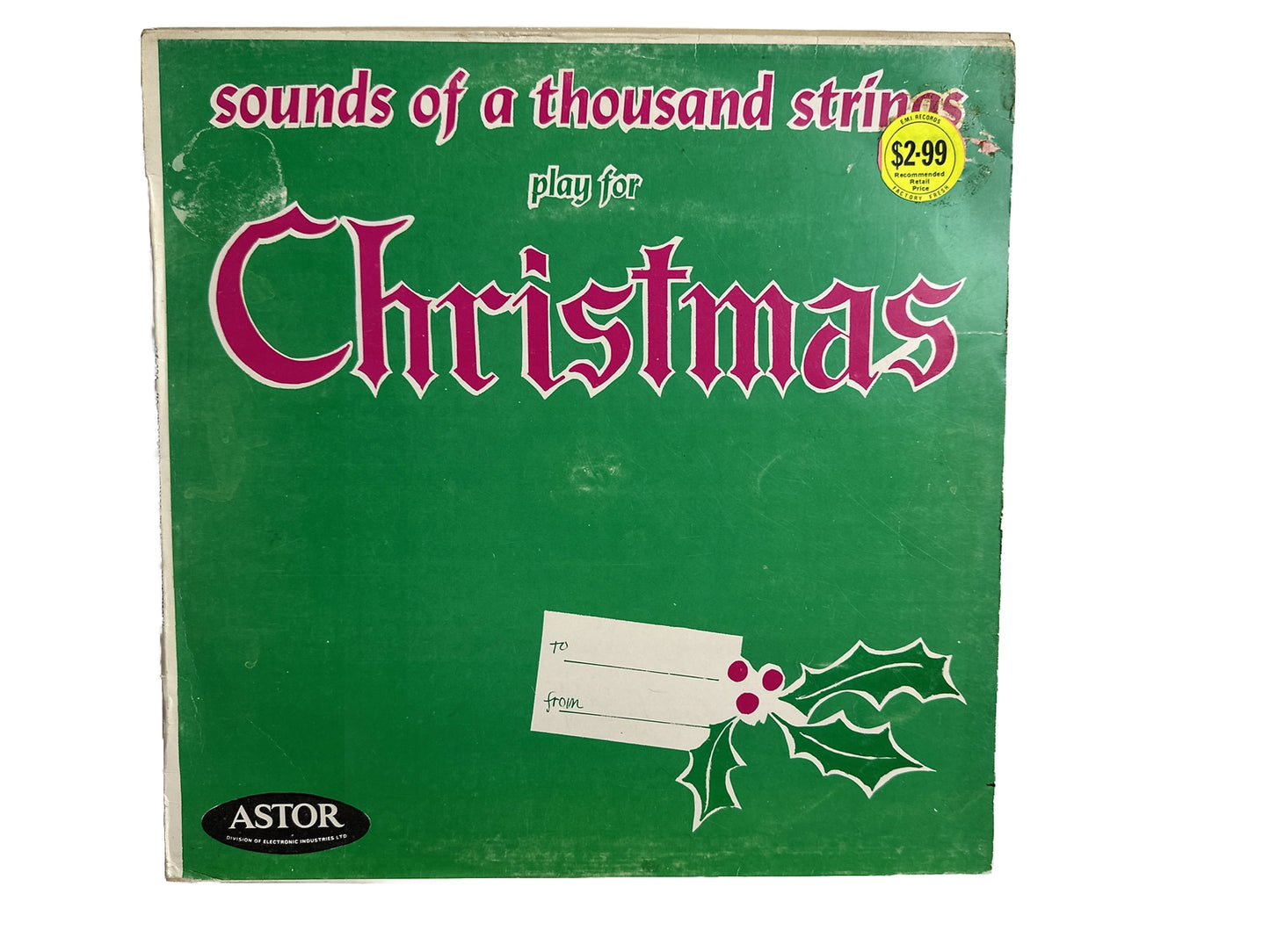 Sounds Of A Thousand Strings Play For Christmas - 12" Vinyl Record 3921