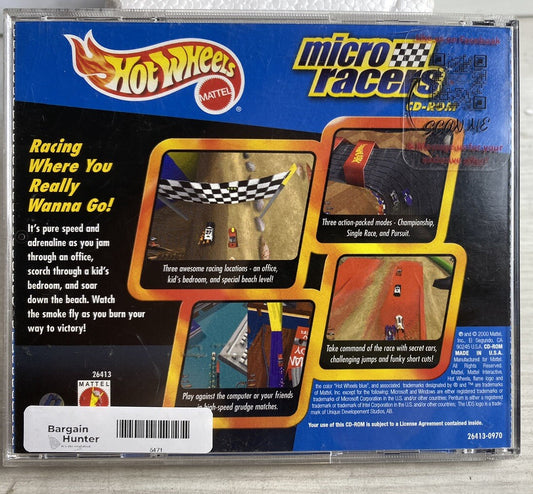 Hot Wheels: Micro Racers CD-ROM (PC, 2000) PC Game In Good Condition - 5471