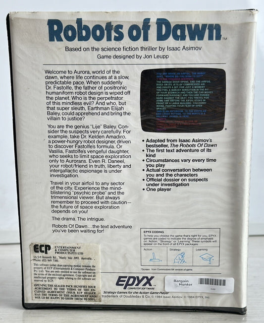 Robots Of Dawn - Commodore 64  - In Good Condition - 4582