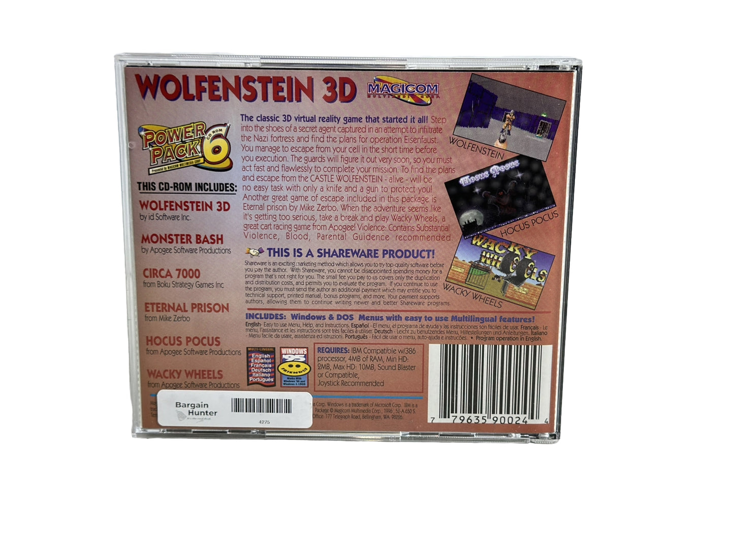 RARE Magicom Collection Featuring Wolfenstein 3D CD Rom Power Pack 6 -  4275