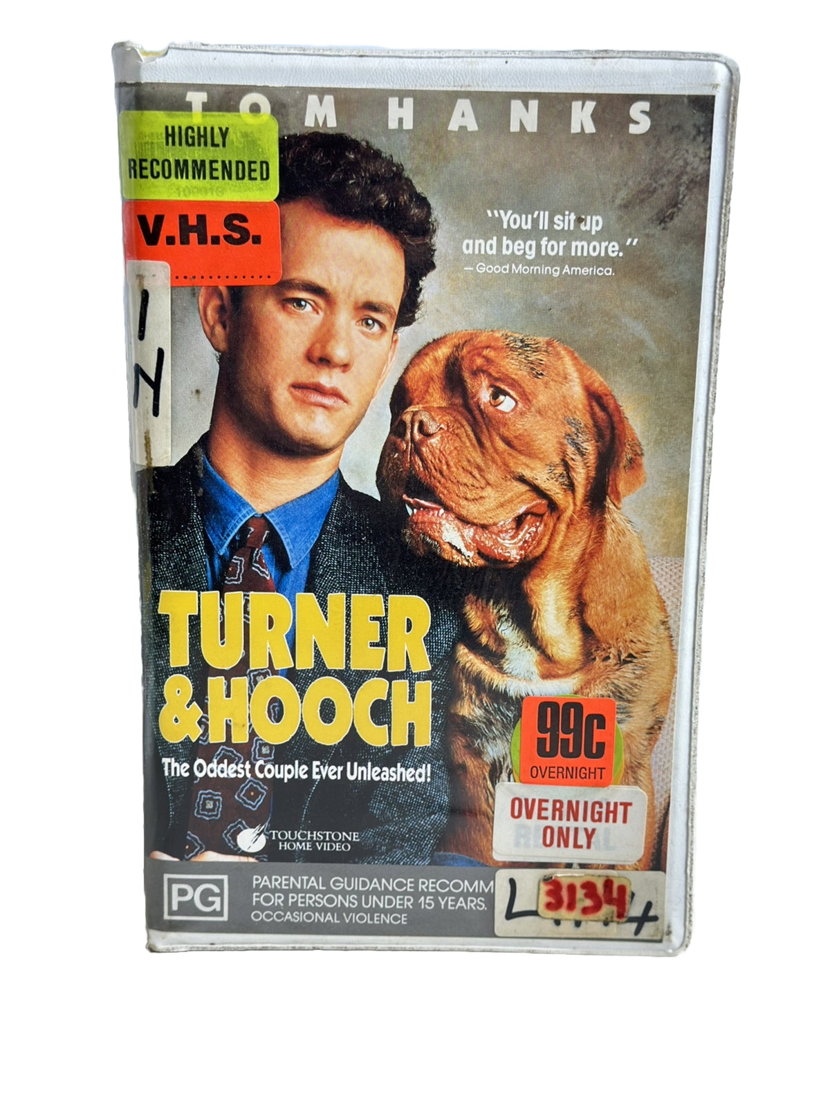 Turner And Hooch VHS / VCR Ex-Rental In Good Condition - 4968