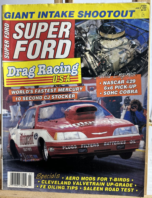Super Ford Drag Racing USA Magazine July 1988 In Good Condition