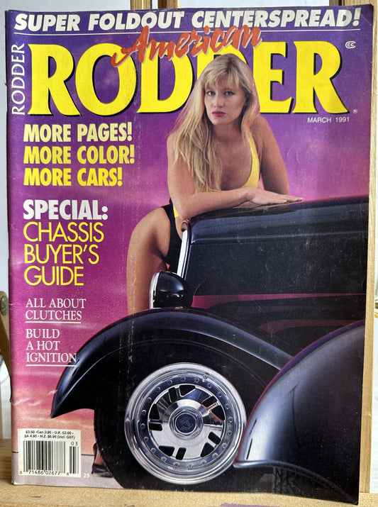 American Rodder Magazine March 1991 In Good Condition
